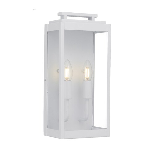TRUMAN EX2-WH - TRUMAN 2 LIGHT EXTERIOR WALL LIGHT - WHITE