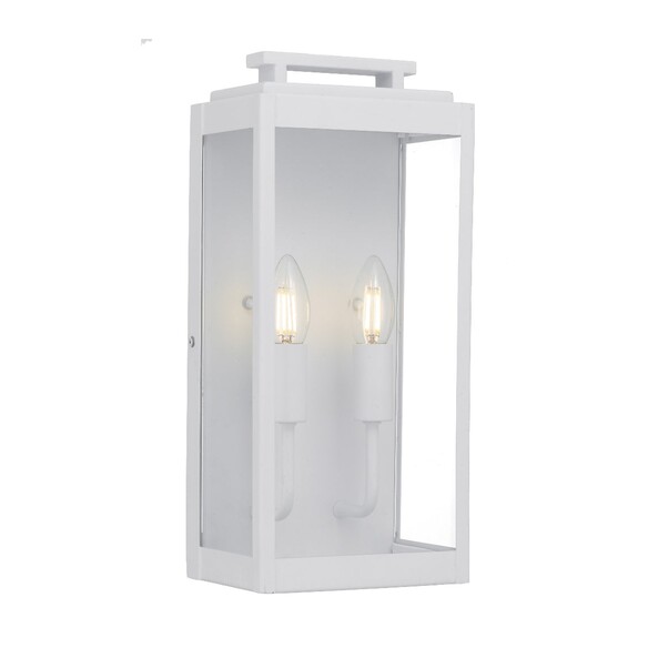 TRUMAN EX2-WH - TRUMAN 2 LIGHT EXTERIOR WALL LIGHT - WHITE