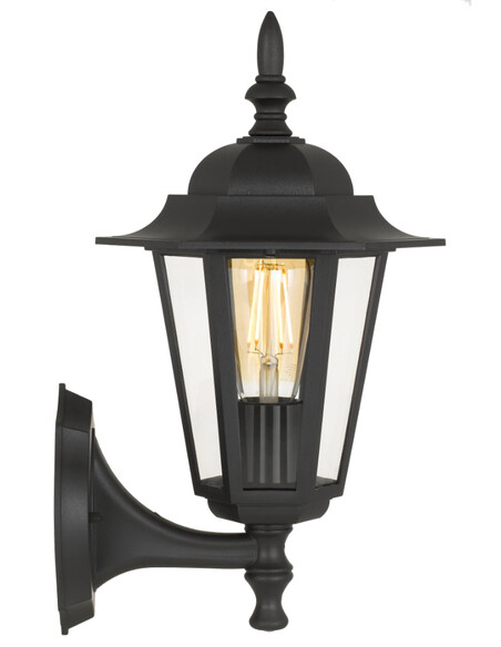 Upton Exterior Wall Light Black 25W - UPTON EX-BK