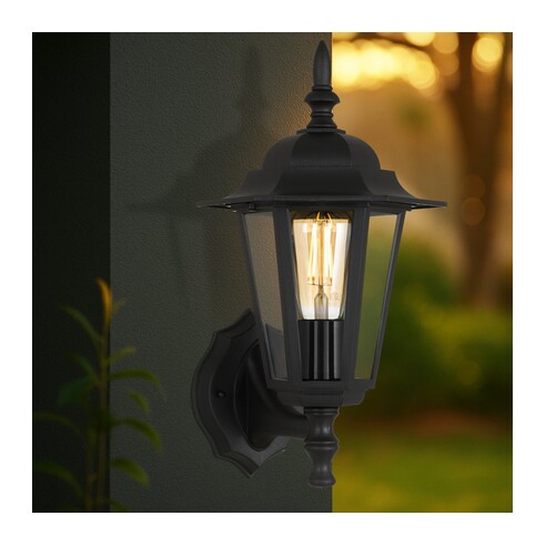 UPTON EX-BK - UPTON EXTERIOR WALL LIGHT - BLACKUPTON EX-BK