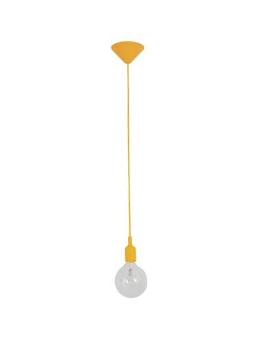 PENDANT ES 60W YELLOW SUSPENSION (no lamp) OD45mm x H95mm 2m cable WTY 1YR