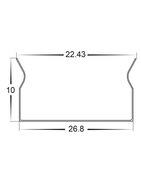 Black Bendable Channel to suit Bendable Wall HCP-24718-BEND