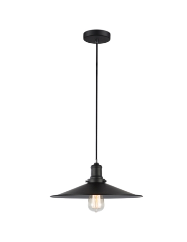 PENDANT ES 72W BLK COOLIE LGE OD360mm x H150mm 3m cable WTY 1YR