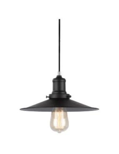PENDANT ES 72W BLK COOLIE SML OD260mm x H150mm 3m cable WTY 1YR