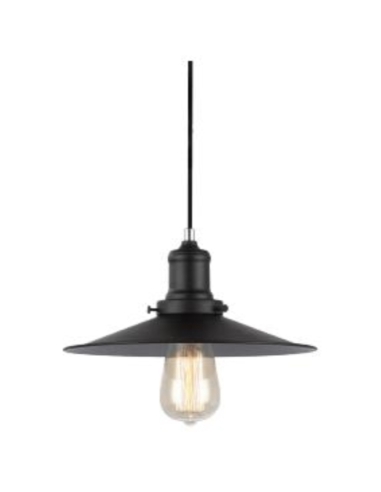 PIATTO2 - PIATTO Industrial Black Coolie Pendant Lights - Large) Lamp Holder: 1xE27 (Max.72W) Globes Not Included For Indoor ...