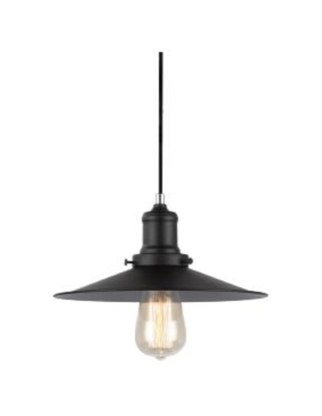 PIATTO2 - PIATTO Industrial Black Coolie Pendant Lights - Large) Lamp Holder: 1xE27 (Max.72W) Globes Not Included For Indoor ...