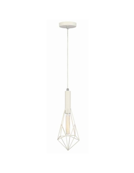 WHITEBAND5 - BLACKBAND & WHITEBAND Small Diamond Shape Bird Cage Pendant Lights