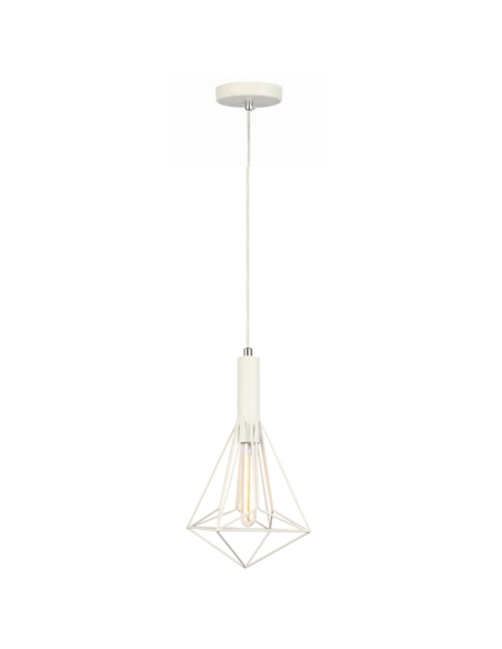 WHITEBAND6 - BLACKBAND & WHITEBAND Diamond Shape Bird Cage Pendant Lights