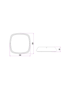 DOCCIA Exterior 20W LED Wall / Ceiling Light Dark Grey / DOCCIA1 2