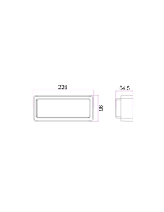 HEKA2 - HEKA Surface Mounted Rectangular LED Exterior Wall HEKA2 2