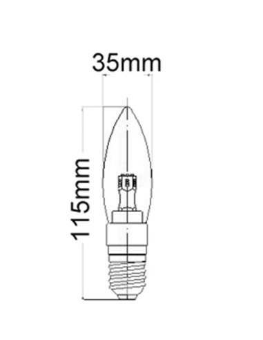 CAN1D - Candle LED Dimmable Globes Clear / CAN1D