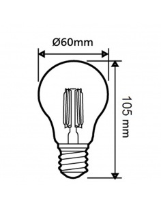 GLOBE LED DIMM filament 8W GLS ES 6000K clr 360D (800lm) CF17DIM 2