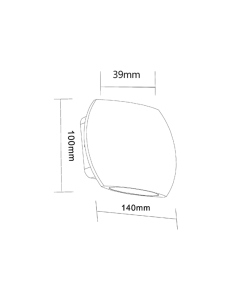REMO1 - REMO Surface Mounted LED Exterior Curved Up/Down REMO1 2