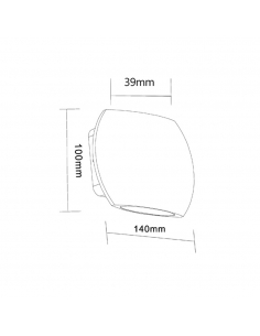 REMO2 - REMO Surface Mounted LED Exterior Curved Up/Down REMO2 2
