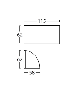 STE12 - STE Exterior 12V Bronze Curved Surface Mounted Step STE12 2