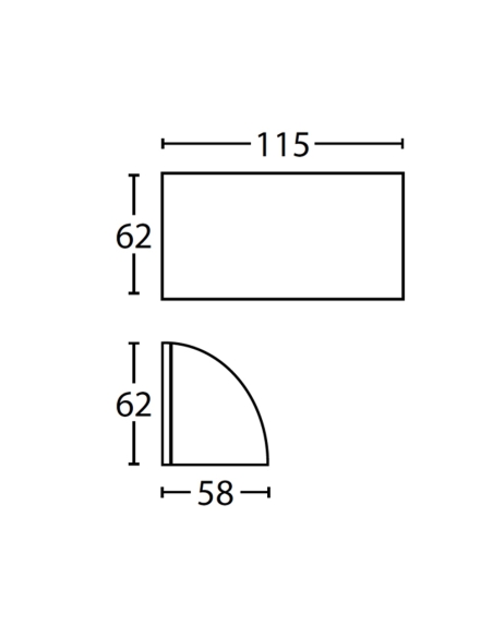 STE12 - STE Exterior 12V Bronze Curved Surface STE12