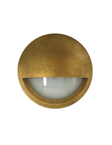 Exterior LED 12V/240V Antique Brass Eyelid/Round Step/Wall Lights IP65