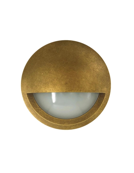 STE19 - STE Exterior LED 12V/240V Antique Brass Eyelid/Round Step/Wall Lights IP65
