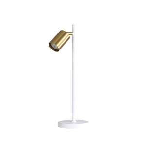 SL98741SW - PONTE 1 Light White and Satin Brass GU10 Desk SL98741SW