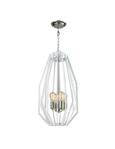 GAMBA4 - GAMBA Industrial White Rustic Narrow Angular Cage GAMBA4