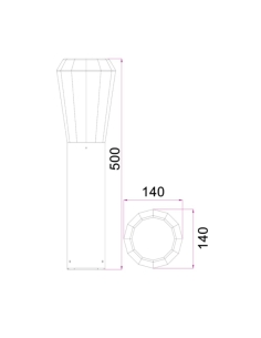 GEB2 - GEB LED Surface Mounted Tapered Bollard Lights IP54GEB2 2