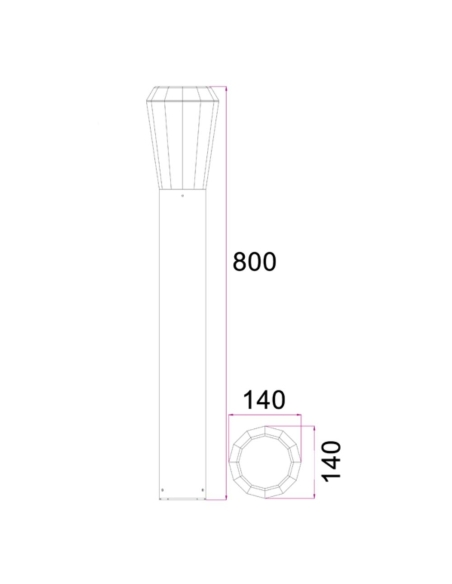 GEB3 - GEB LED Surface Mounted Tapered Bollard GEB3