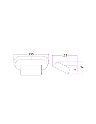 GLANS03 - GLANS Surface Mounted Exterior LED Wall GLANS03