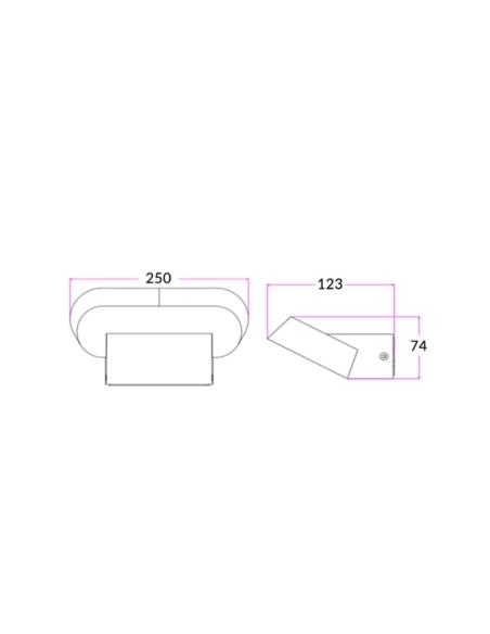 GLANS04 - GLANS Surface Mounted Exterior LED Wall GLANS04