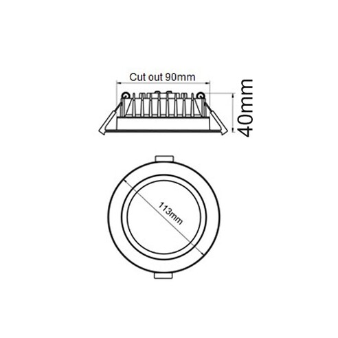 GALTRI01A - LED Dimmable Tri-CCT Fixed White GALTRI01A