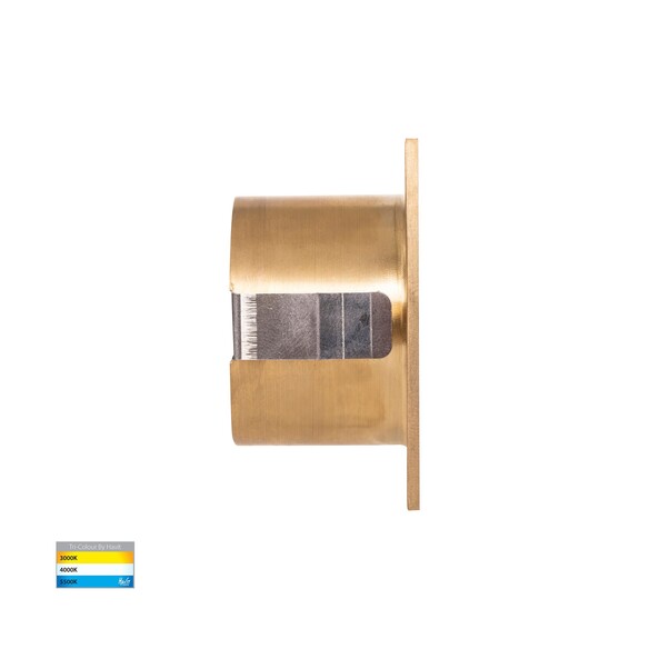 HV3216T-BR-12V - Mini Reces Brass Square TRI HV3216T-BR-12V