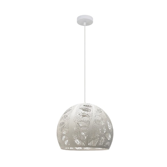 BOTANICA02A - Bohemian Embossed Dome Shape Pendant Lights - Black