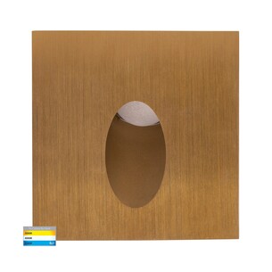 HV3215T-BR-12V - Reces Brass Square TRI Colour Recessed LED HV3215T-BR-12V