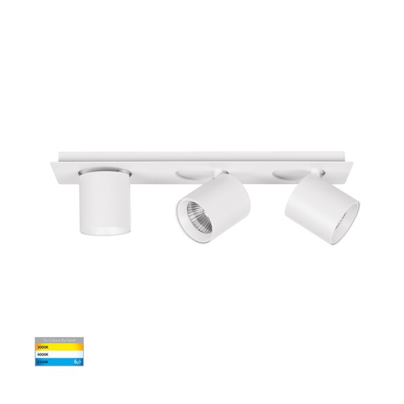 HV4003T-3-WHT - Sbarra White 3 Light Adjustable Bar Light