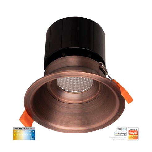 Prime Antique Brass Fixed Deep CCT WIFI LED Downlight