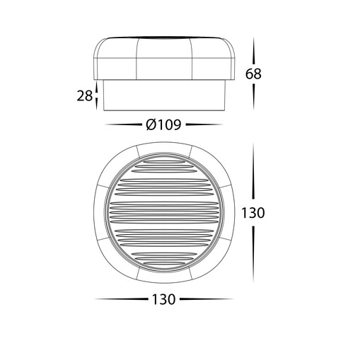 HV3619W-WHT - Lasi Aluminium White Wall LightHV3619W-WHT