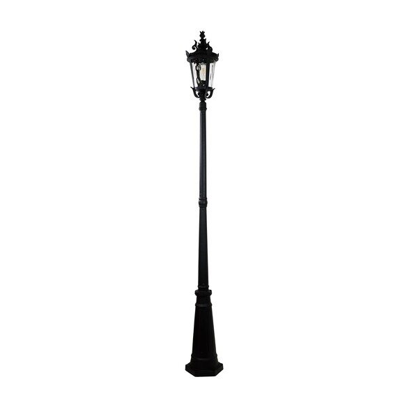 OL7386BK - ALBION Black IP44 E27 221cm Traditional Post Light