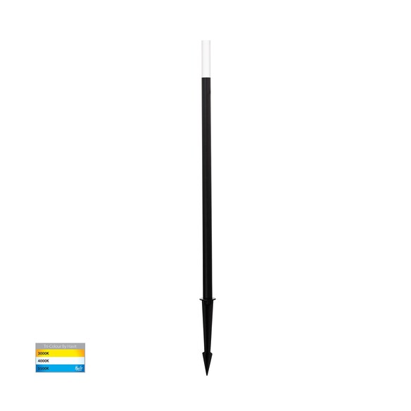 HV1515T-BLK-24V - Drique Aluminium Black LED Bollard Spike Light