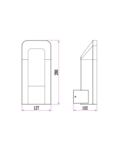 Hathor 9W LED Outdoor Wall Light Grey / Warm White 3000K - HATHOR1 2