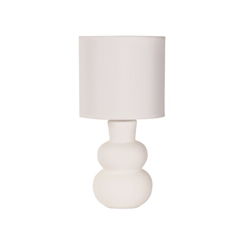 OL90163WH - HOLLA.35 White Curvy Ceramic Table OL90163WH
