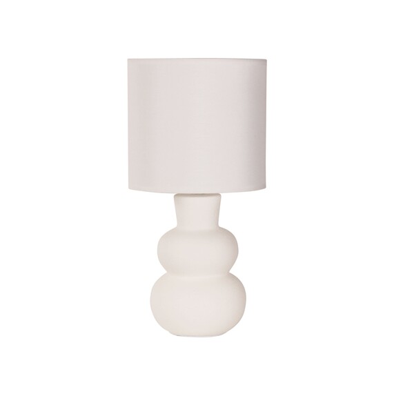 OL90163WH - HOLLA.35 White Curvy Ceramic Table OL90163WH
