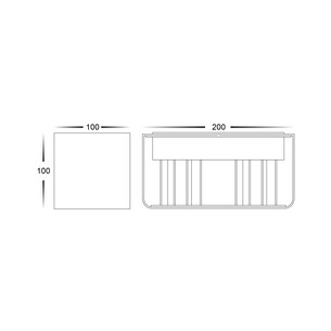 HV36584T-BLK-SQ - Versa Black Square Up & Down Wall LightHV36584T-BLK-SQ 2