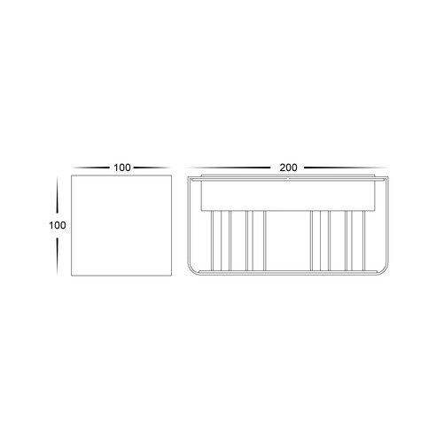 HV36584T-BLK-SQ - Versa Black Square Up & Down HV36584T-BLK-SQ