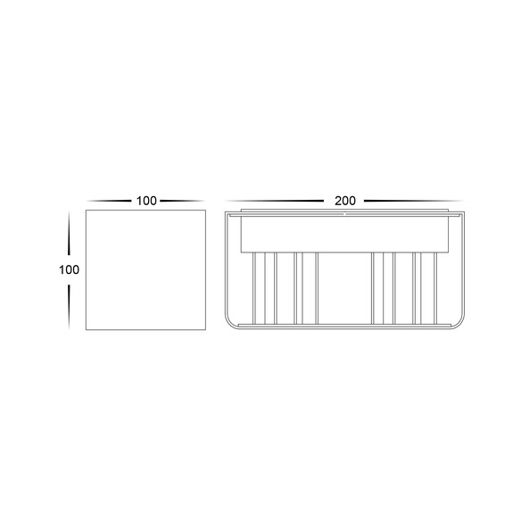 HV36584T-BLK-SQ - Versa Black Square Up & Down HV36584T-BLK-SQ