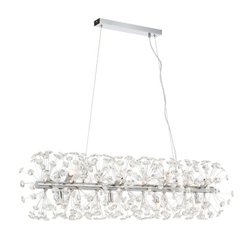 12 Light Rectangular Pendant - Gold