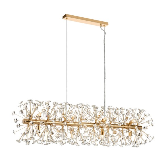 LERIDA PE12R-GD - 12 Light Rectangular Pendant - LERIDA PE12R-GD