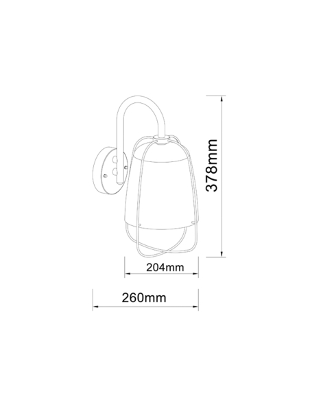 HINK2 - HINK Exterior Cage Surface Mounted Wall HINK2