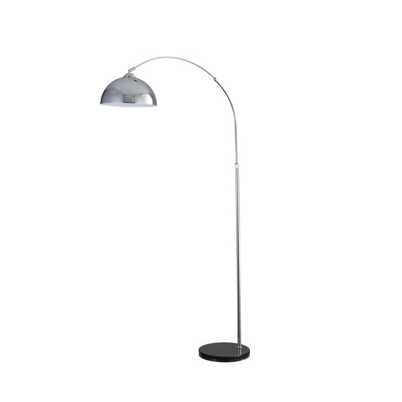 SL91203CH - Marmo Chrome Arc Floor Lamp with Marble Base