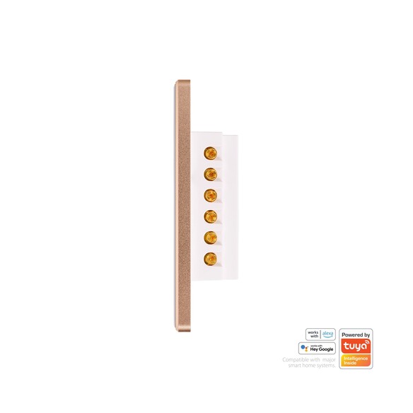HV9120-4 - Wifi 4 Gang White with Gold Trim Wall HV9120-4