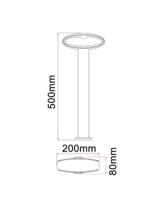 HORUS3 - Horus LED Surface Mounted Open Oval Bollard Lights HORUS3 2