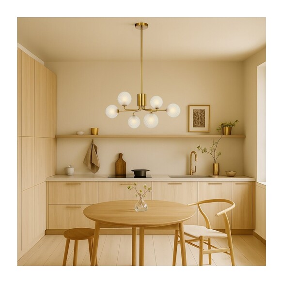 FELTON PE06AGSM - 6 Light Pendant Antique Gold - FELTON PE06AGSM